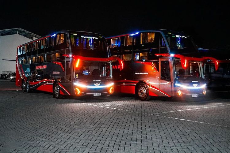 Bus baru milik PO Juragan 99 Trans pakai bodi Jetbus5 SDD Dream Coach