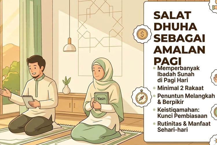 Sholat Dhuha: Waktu, Niat, Tata Cara, Doa, dan Keutamaannya