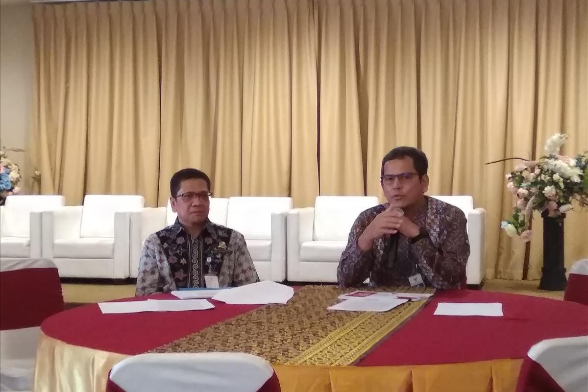 Direktur Jendral Perkeretaapian Kemenhub Zulfikri, saat memaparkan persiapan angkutan lebaran KA di Jakarta, Jumat (24/5/2019)