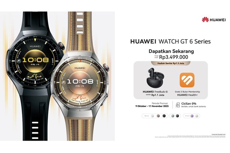 HUAWEI WATCH GT 6 Series hadir dengan penawaran spesial. 