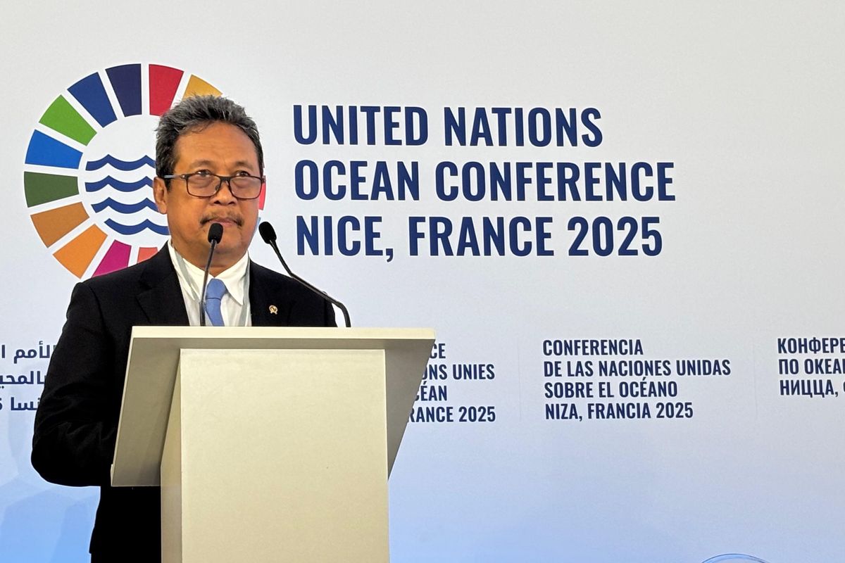 Menteri KP, Sakti Wahyu Trenggono, menjelaskan terkait komitmen Indonesia terhadap kelautan berkelanjutan dalam UNOC 3.