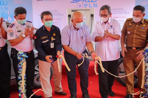 Tol Lintas Sumatera Kini Punya Stasiun Pengisian Kendaraan Listrik Umum