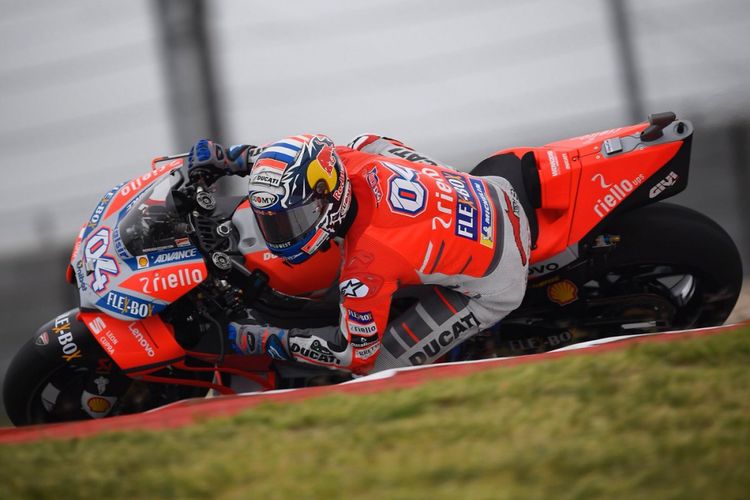 Pebalap Ducati, Andrea Dovizioso, finis di peringkat kelima GP Amerika di Sirkuit Americas, Minggu (22/4/2018).