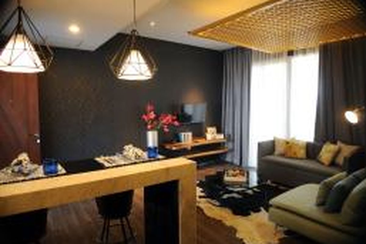 Unit contoh kondotel Bhuvana Hotel and Residences, Gadog, Bogor.