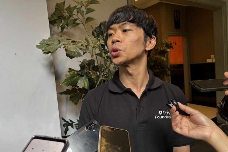 Pendiri sekaligus CEO Triv, Gabriel Rey, saat ditemui di kawasan Jakarta Selatan, Kamis (15/1/2026)
