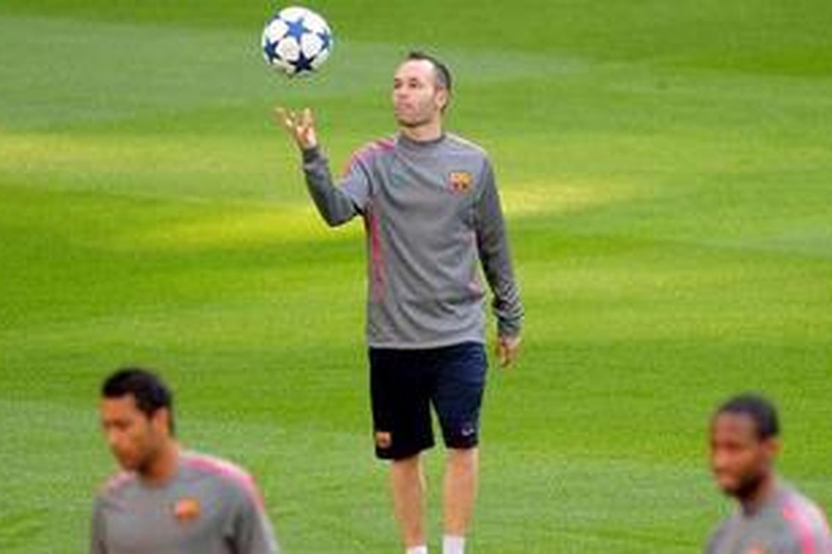 Gelandang serang Barcelona, Andres Iniesta 