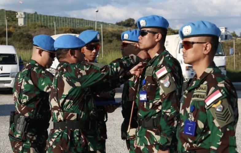Puluhan Prajurit TNI Naik Pangkat di Tengah Penugasan sebagai Penjaga Perdamaian di Lebanon