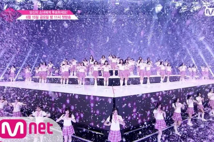 Penampilan 96 kontestan acara Produce 48 di stasiun televisi Mnet