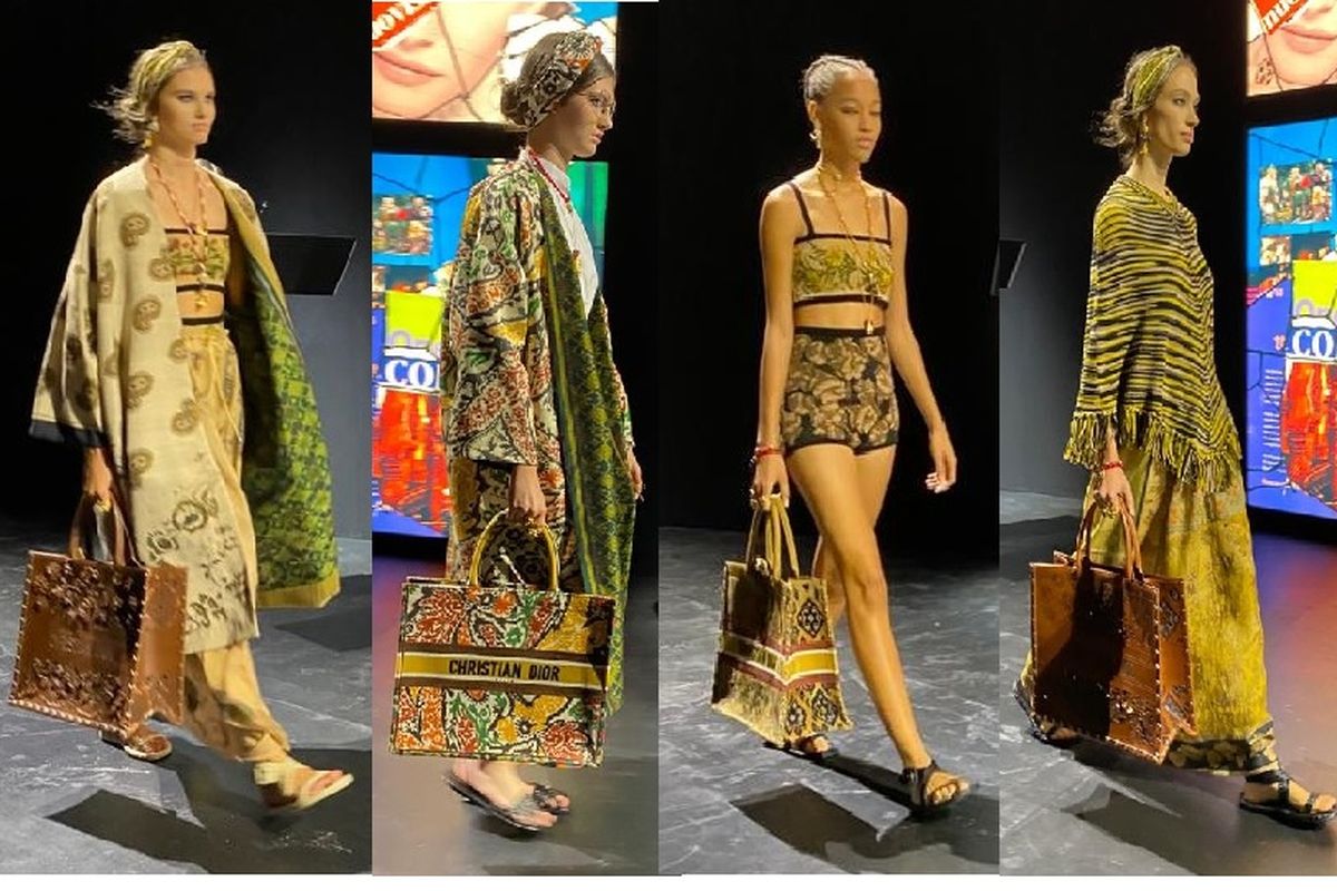 Kain Endek Bali digunakan oleh rumah mode Christian Dior untuk koleksi Spring/Summer 2021