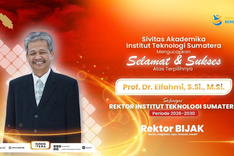 Prof. Elfahmi Jadi Rektor Baru Itera, Guru Besar Farmasi Jebolan Kampus Belanda