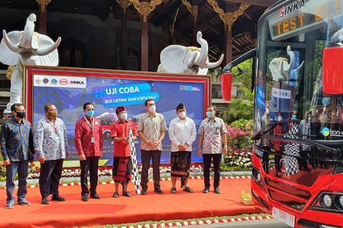 Bali Uji Coba Shuttle Bus Listrik ke Tempat Wisata