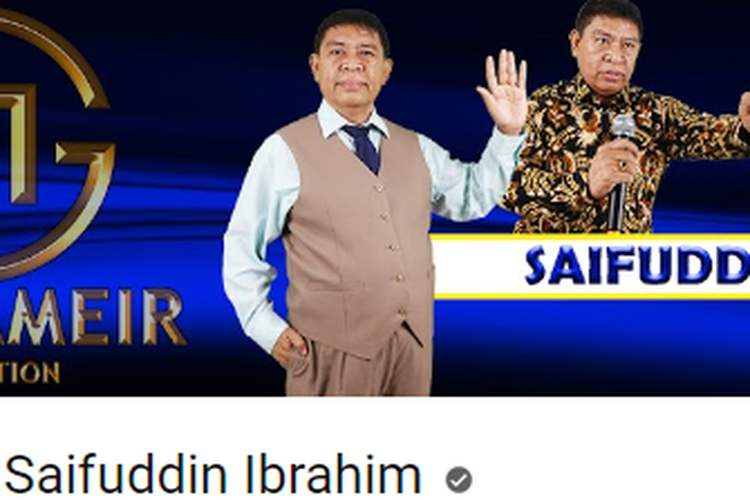 Tangkapan layar laman YouTube Saifuddin Ibrahim. 