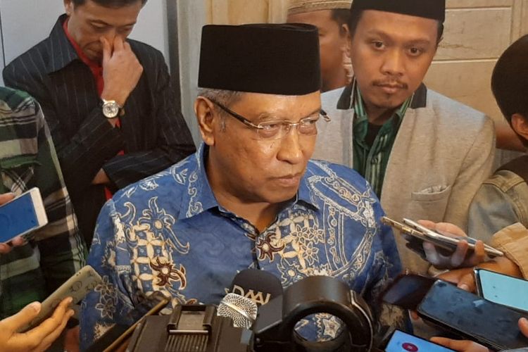 Ketua Umum PBNU Said Aqil Siradj saat ditemui di Gedung PBNU, Jakarta Pusat, Sabtu (8/2/2020).