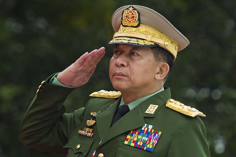 Panglima AD Myanmar Jenderal Min Aung Hlaing. 