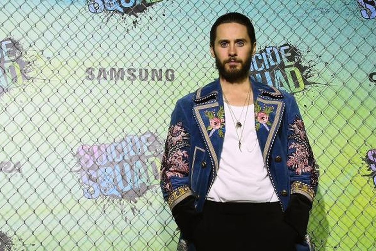 Aktor Jared Leto menghadiri pemutaran perdana film Suicide Squad di Beacon Theatre di New York City, di New York City, Kamis (28/7/2016).
 