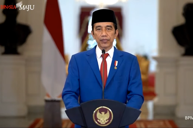 Presiden Joko Widodo menyampaikan pidato secara virtual, Rabu (24/9/2020).
