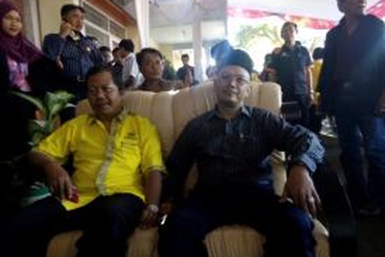 Sumantri dan Sigit Wahyu Widodo, pasangan calon bupati dan calon wakil bupati Banyuwangi yang di usung Partai Golkar dan Partai Hanura