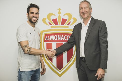 Hengkang dari Chelsea, Fabregas Pakai Nomor 44 di AS Monaco 