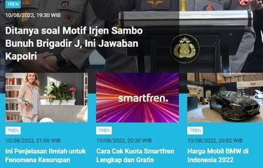 POPULER TREN] Sederet Kasus yang Ditangani Ferdy Sambo | Motif ...