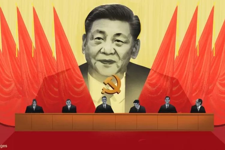 Ilustrasi kuasa Xi Jinping di China.