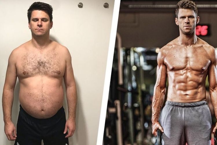 Transformasi berat badan Matt Ellengold.