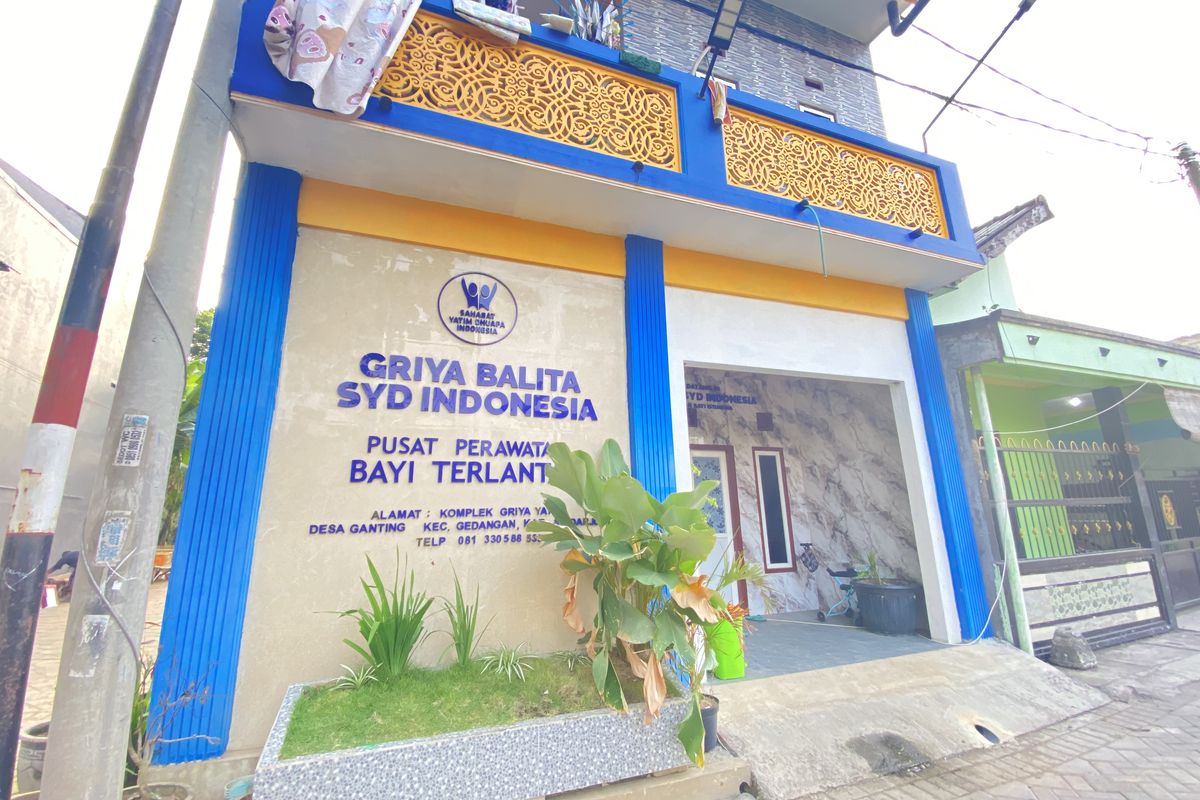 Panti Asuhan Griya Balita SYD Sidoarjo menjadi tempat aman penitipan bayi terlantar, Minggu (27/7/2025)