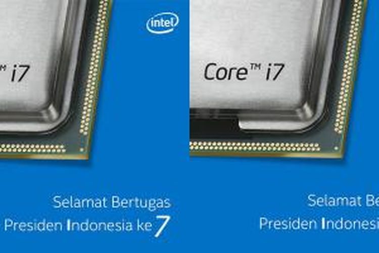 Ucapan selamat dari Intel Indonesia atas pelantikan Presiden RI ke-7 di akun Twitter @Intel_Indonesia