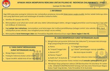 WNI di Australia Harus Bayar Rp 300.000 untuk Surat Jalan ke ...