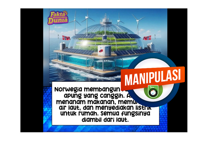[VIDEO] Hoaks Norwegia Bangun Rumah Kaca Apung di Laut yang Canggih, Cek Faktanya