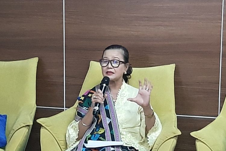 Pakar Mikrobiologi Fakultas Kedokteran Hewan Universitas Gadjah Mada (UGM) Prof. Agnesia Endang Tri Hastuti Wahyuni saat jumpa pers terkait antraks.