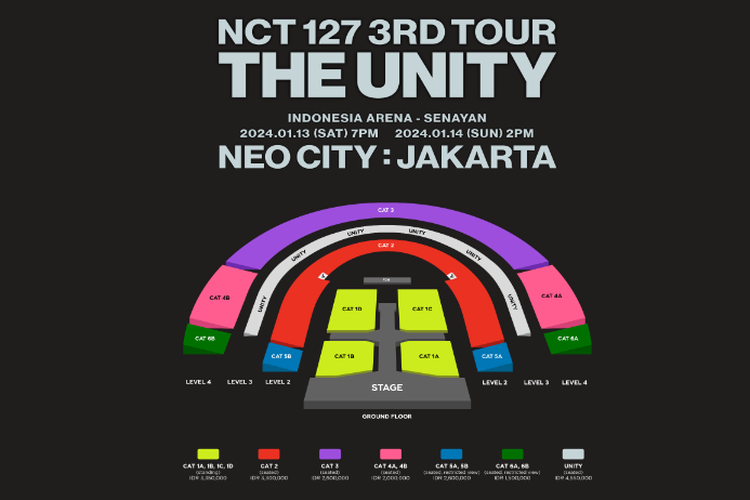 Daftar harga tiket konser NCT 127 Neo City-The Unity di Jakarta 2024