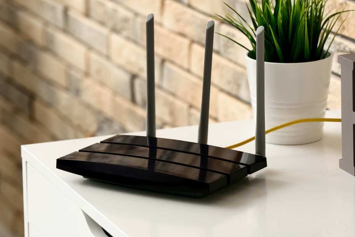 Ilustrasi router wifi di rumah. 