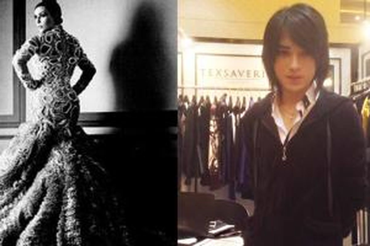 Tex Saverio dan gaun rancangannya yang dipakai Kim Kardashian