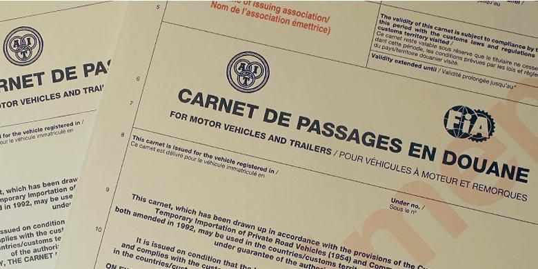 Carnet de Passages en Douane (CDP) dikeluarkan oleh lembaga di masing-masing negara yang terkordinasi dengan Fédération Internationale de l'Automobile (FIA), Di Indonesia, CDP diterbitkan Ikatan Motor Indonesia (IMI). 