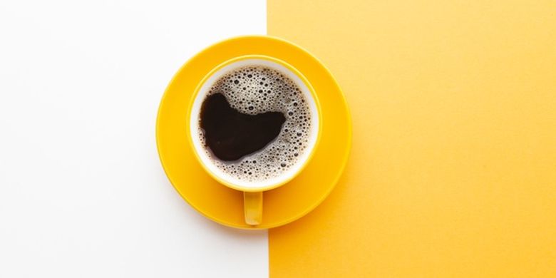 Ilustrasi secangkir kopi. Kopi mengandung kafein yang membuat kita terjaga.