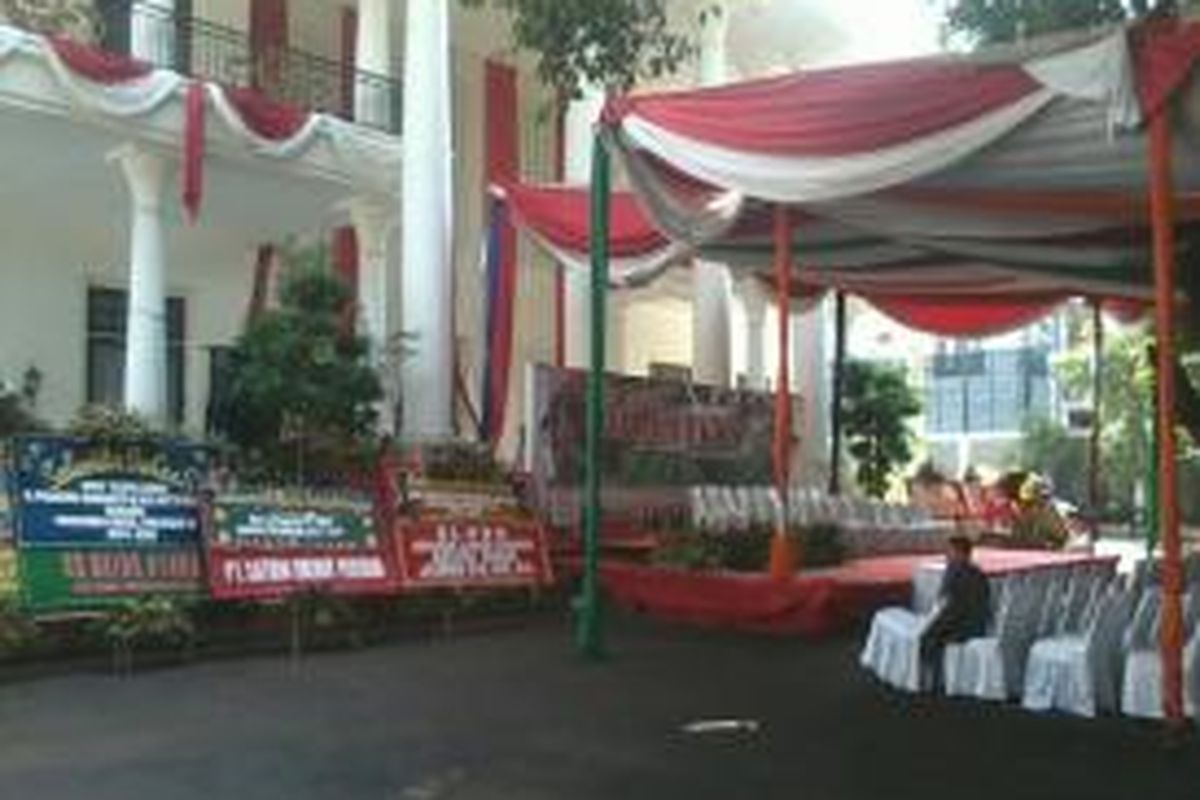 Suasana Rumah Polonia, markas pemenangan Prabowo-Hatta, Selasa (22/7/2014) pagi masih sepi.