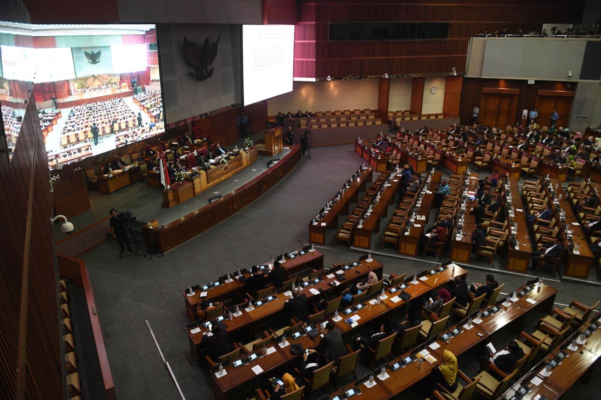 Ilustrasi: Sidang Paripurna di Kompleks Parlemen, Senayan, Jakarta, Senin (30/9/2019).