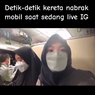 Viral, Video Detik-detik Kereta Api Tertabrak Mobil Saat Penumpang Live IG, Begini Ceritanya