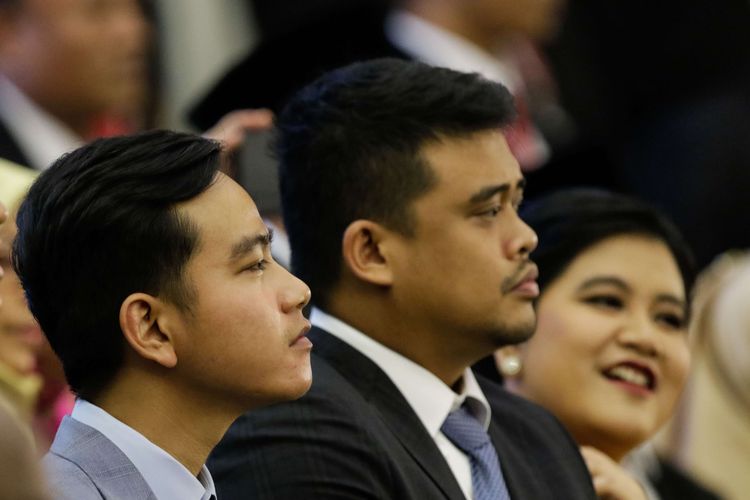 Putra Presiden RI, Joko Widodo, Gibran Rakabuming Raka hadir saat pelantikan Presiden dan Wakil Presiden RI di Gedung DPR/MPR, Jakarta, Minggu (20/10/2019). Jokowi dan Maruf Amin sebagai Presiden dan Wakil Presiden masa jabatan 2019-2024.