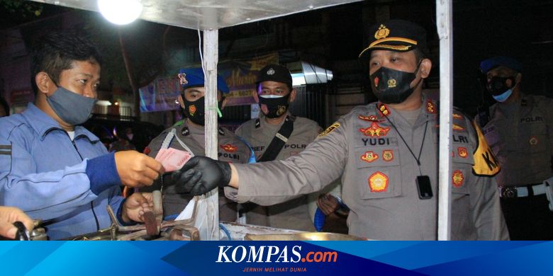 Polisi di Kediri Borong Dagangan Pedagang Saat Patroli PPKM Level 4 - Vimarsana News