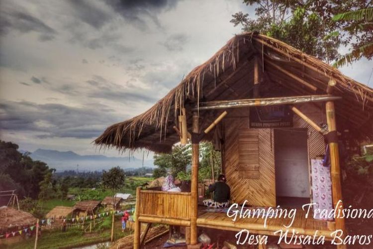 Glamping tradisional di Desa Wisata Baros, Kabupaten Bandung