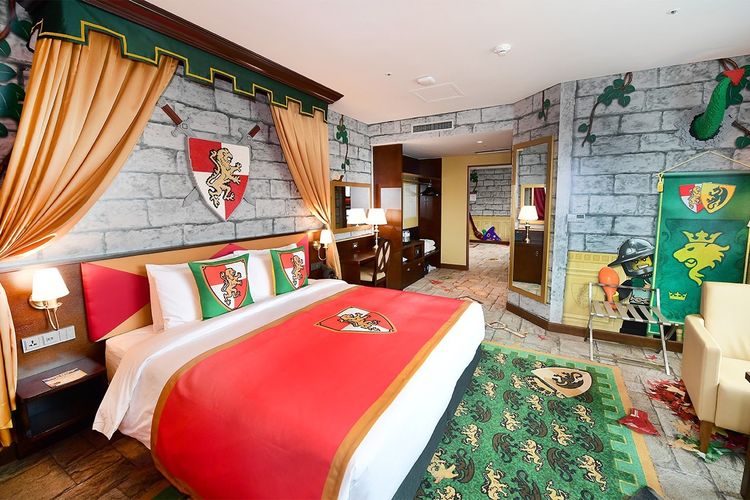Legoland Hotel dilengkapi dengan tiga pilihan kamar, yakni deluxe, premium, dan suite.