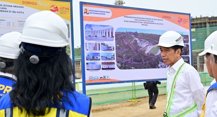 Tinjau Pembangunan Istana Presiden di IKN, Jokowi: Masih Sesuai Target