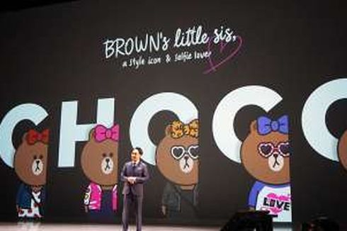 Choco Si Adik Brown Dikenalkan Line di Tokyo