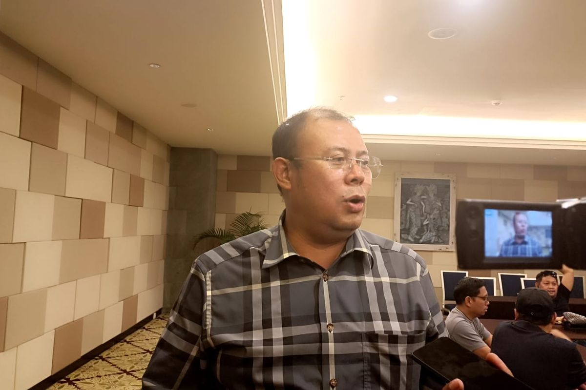 Ketua Organizer Committee (OC) Muktamar PKB Cucun Ahmad Syamsurijal, di Hotel Bali Nusa Dua Convention Center (BNCC), Badung, Bali, pada Minggu (11/8/2024). Kompas.com/ Yohanes Valdi Seriang Ginta