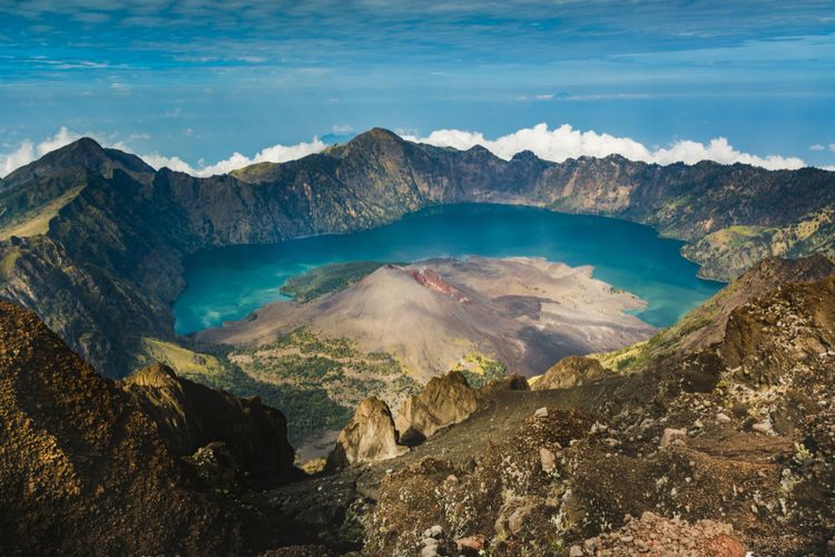 Potret Puncak Rinjani. 