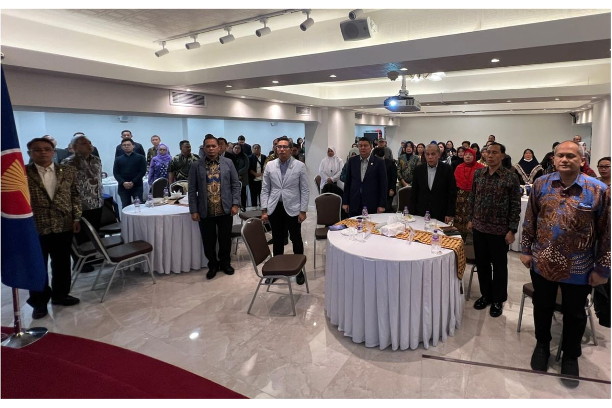 Kegiatan desiminasi bahaya radikal-terorisme dari BNPT bagi pekerja migran Indonesia (PMI) di Hongkong. 