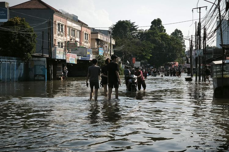 Ilustrasi banjir.