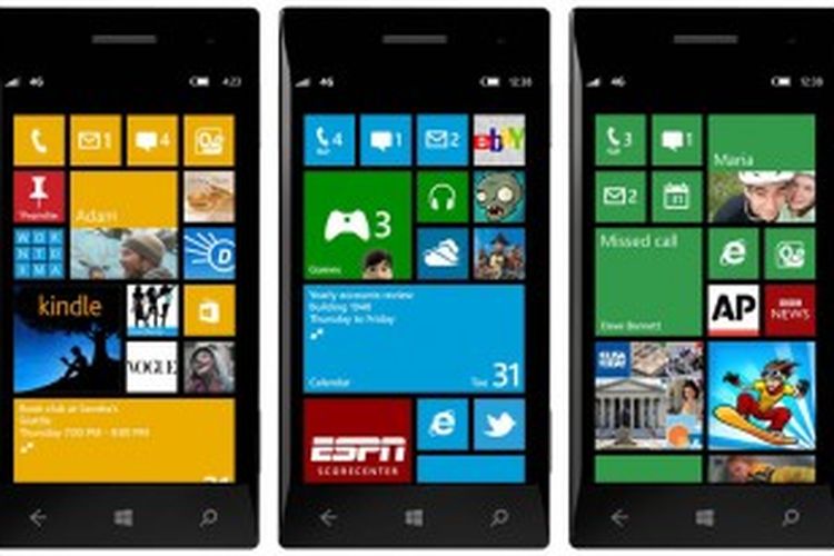 Tampilan Windows Phone 8
