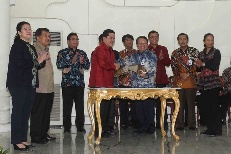 Disaksikan oleh Wakil Presiden RI, Jusuf Kalla, yang juga Ketua Pengarah Asian Games 2018, momen penting itu dilakukan Ketua Pelaksana INASGOC, Erick Thohir dengan Direktur Utama PT Telekomunikasi Indonesia, Alex J Sinaga,